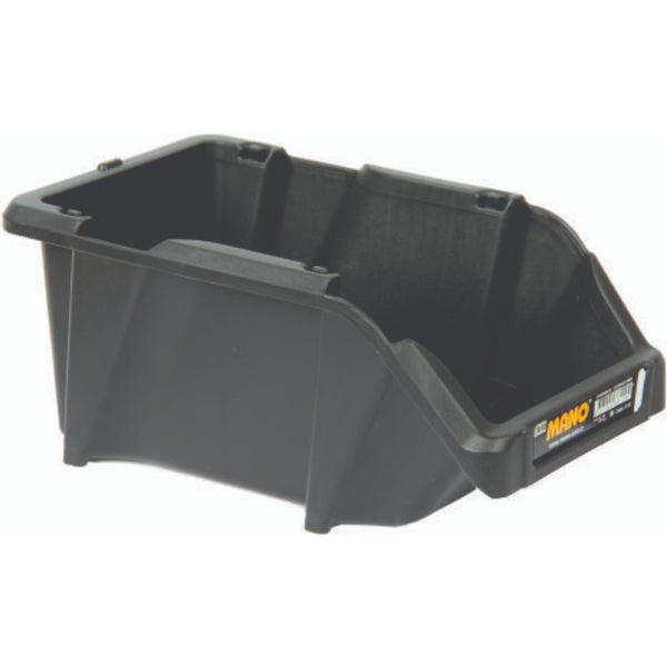 صندوق تخزين بلاستيك مفتوح لون اسود رقم 10 مقاس 103×165×75 مم ماركة مانو صناعة تركي