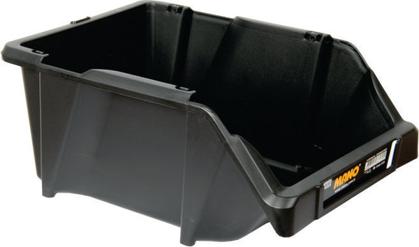 صندوق تخزين بلاستيك مفتوح لون اسود رقم 25 مقاس 200×300×130 مم ماركة مانو صناعة تركي