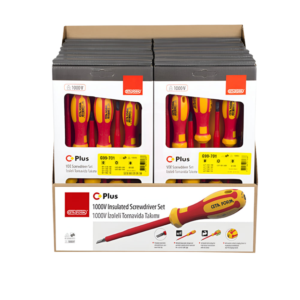 SG99-702  C-PLUS 1000V Screwdriver Set Display Pack- 12xF99-702