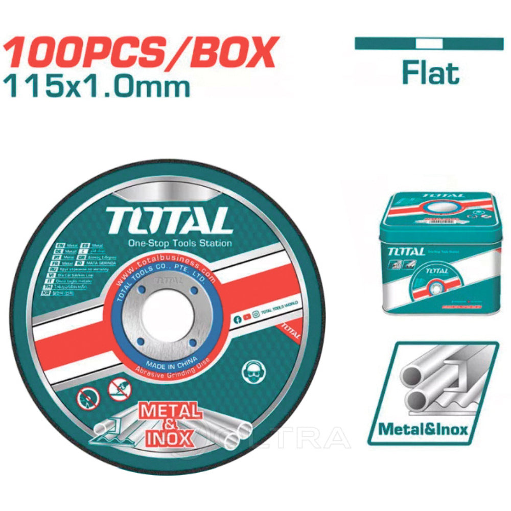 TAC210115100  حجر 4.5 × 1مم علبة صاج 100 قطعة توتال