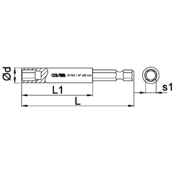 mm6.0 × 42 لقمة مغناطيسية كيتافورم